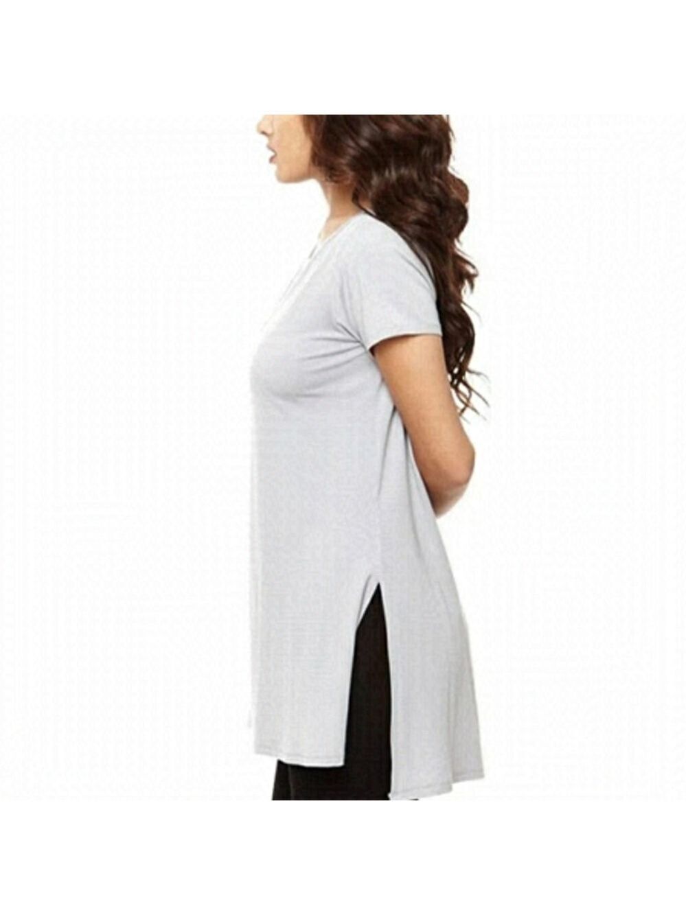 TRIBE Bamboo White Short Sleeve Top Size Small NWT